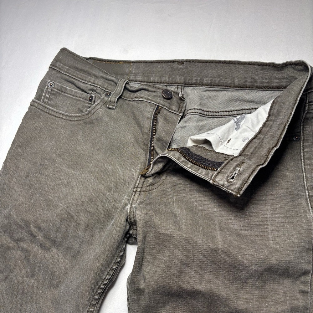 Levi's‎ 511 Jeans Mens 32x32 Slim Fit Straight Leg Gray Light Wash Denim Stretch
